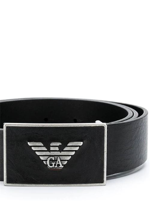 Black logo belt Emporio Armani | Y4S196YDC0G80001